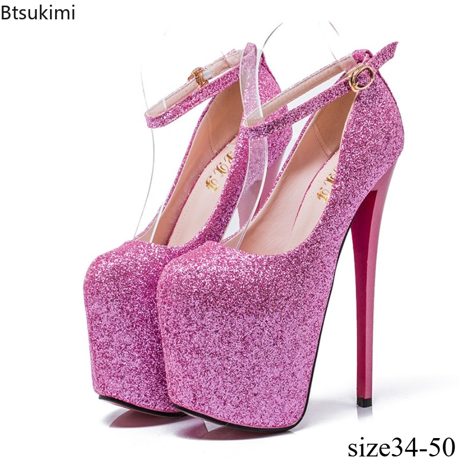 Women Formal Wear For Wedding - Women Glitter Platform Pump Stiletto High