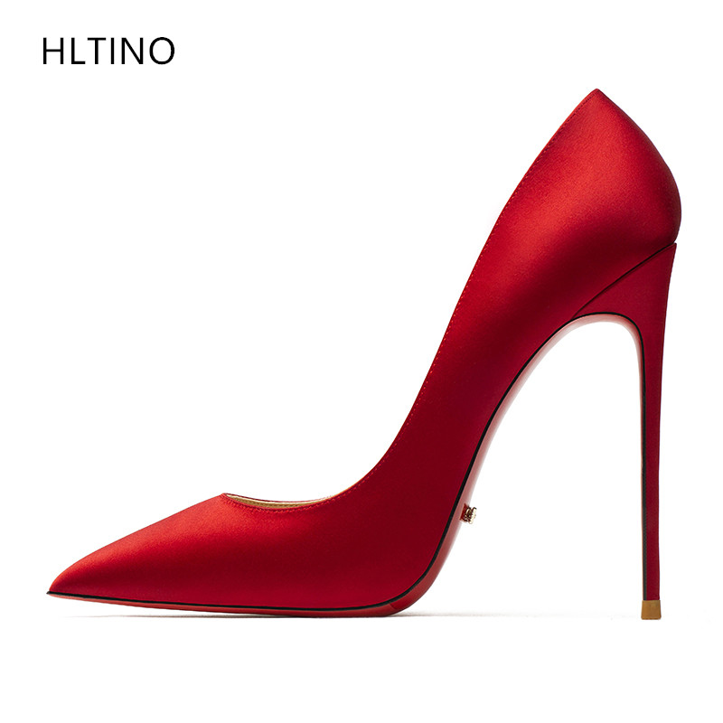 Women Formal Wear For Wedding - HLTINO New Arrival Red Silk Dress