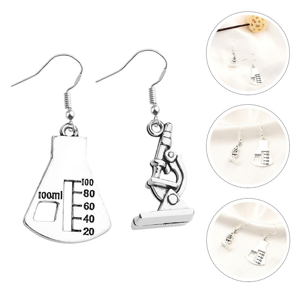 1Pair Microscope Earrings Wome - Unique Women'S Formal Wear 评论和价格