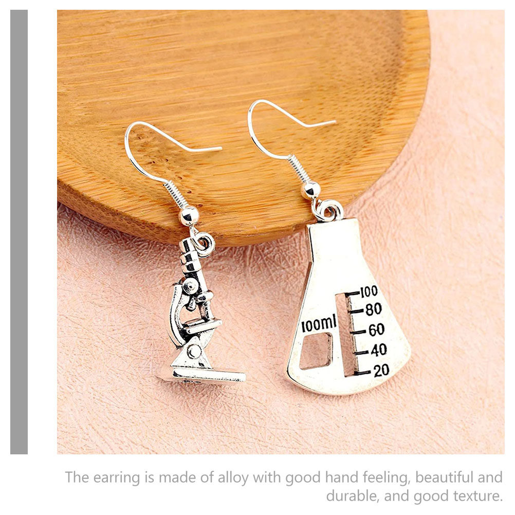 1Pair Microscope Earrings Wome - Unique Women'S Formal Wear 评论和价格