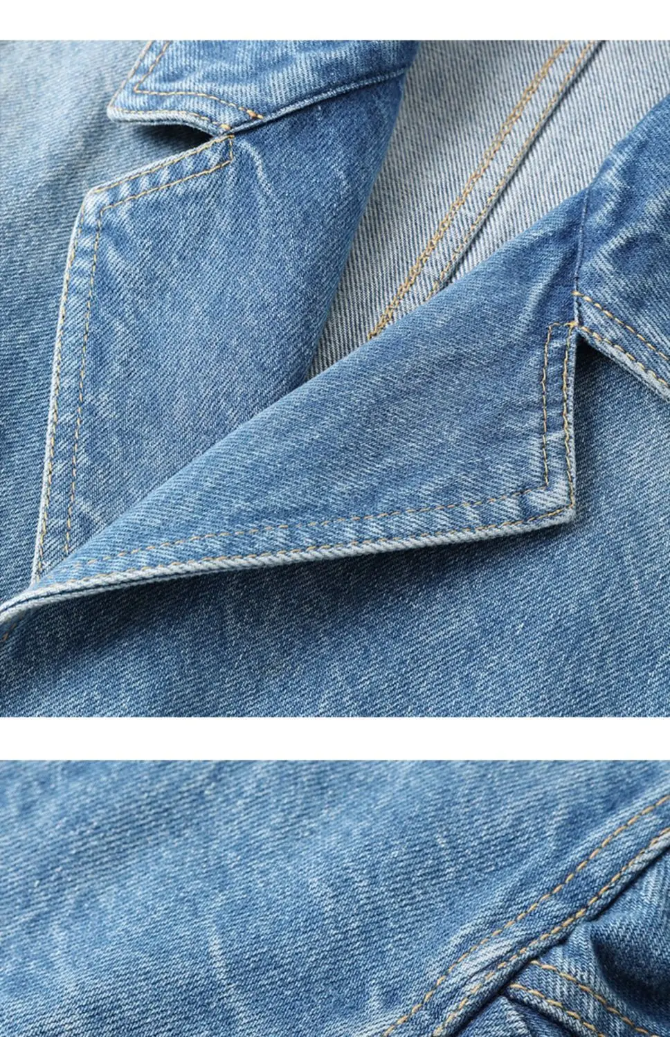 Blue Washed Retro Denim Jacket - Unique Women'S Formal Wear 评论和价格