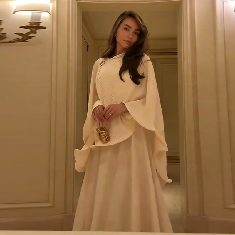 Romantic Graceful Shawl Dress  - Women Formal Wear Dress 评论和价格