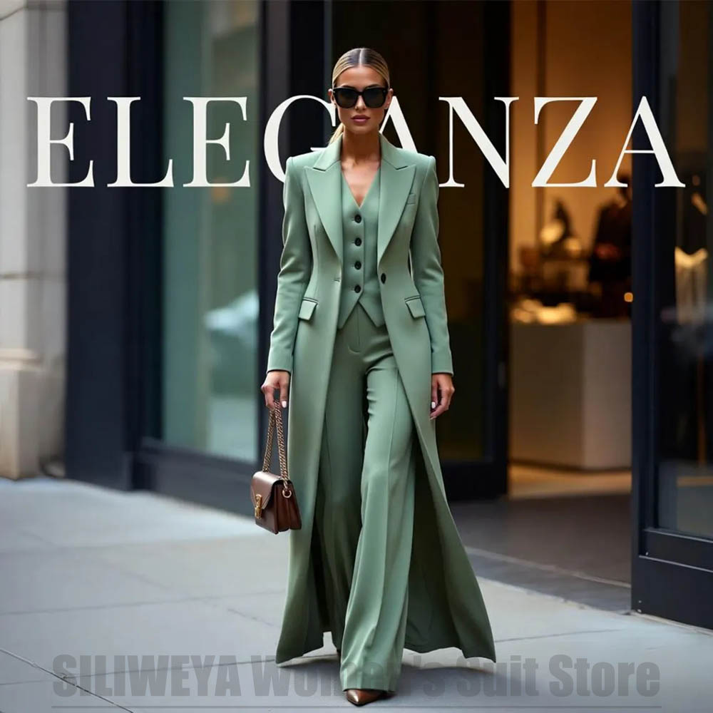 Chic Women's Suit Set Three Pi - Women Formal Wear Vest 评论和价格