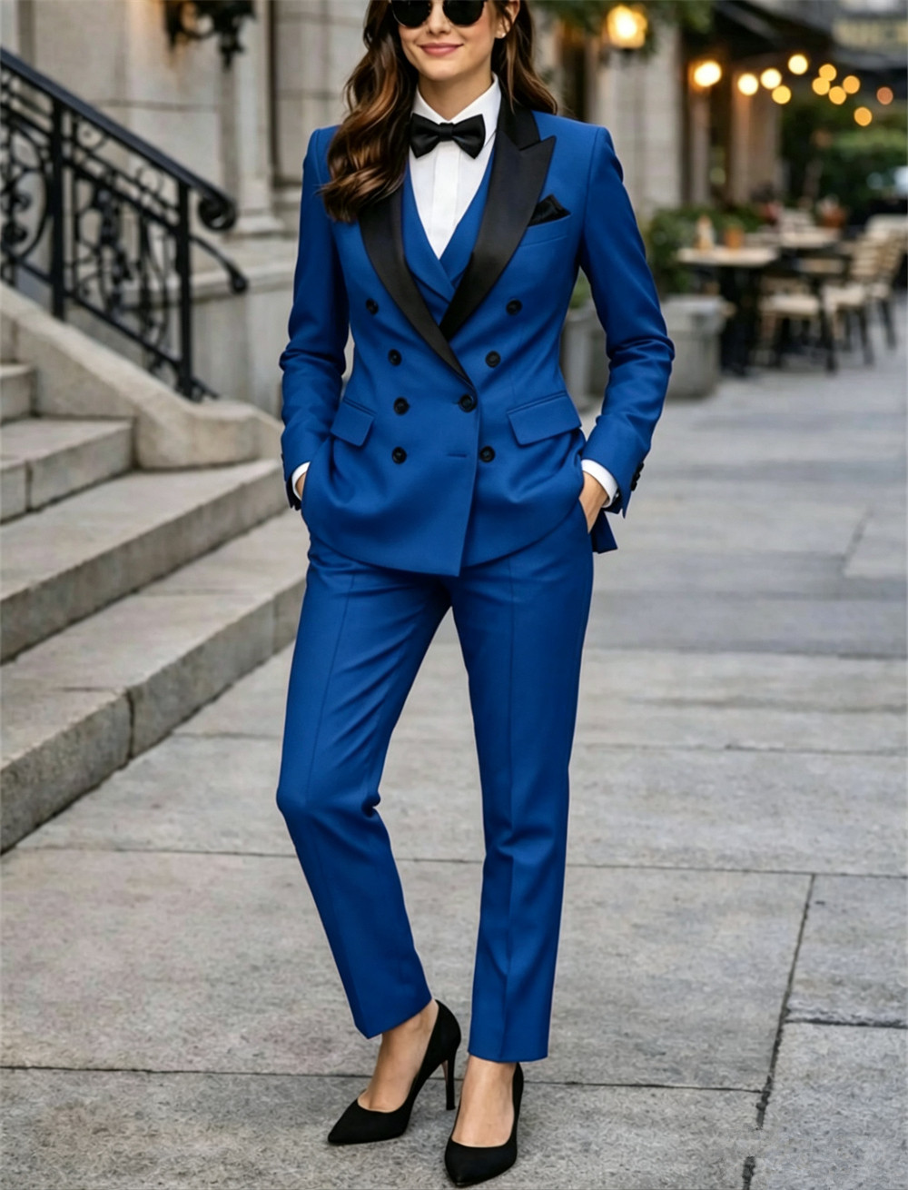 Double Breasted Women's Suits  - Women Formal Wear Vest 评论和价格