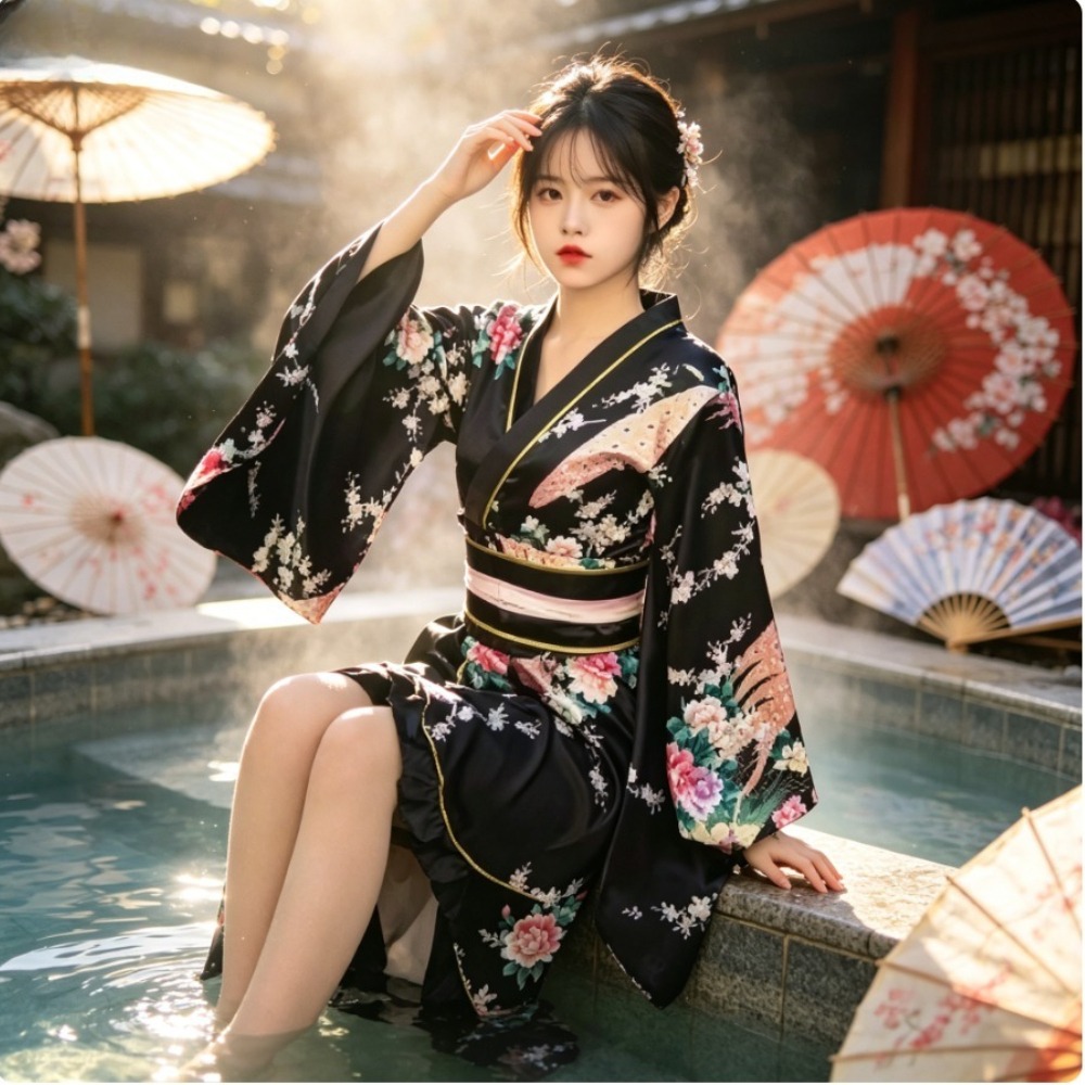 Women Red Formal Kimono Yukata - Women Formal Wear Photoshoot 评论和价格