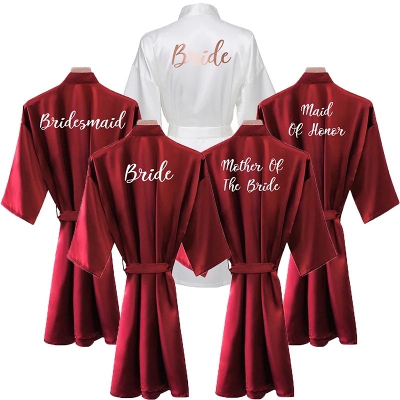 Bride Robe Women Burgundy Robe - Women'S Formal Wear Wedding 评论和价格
