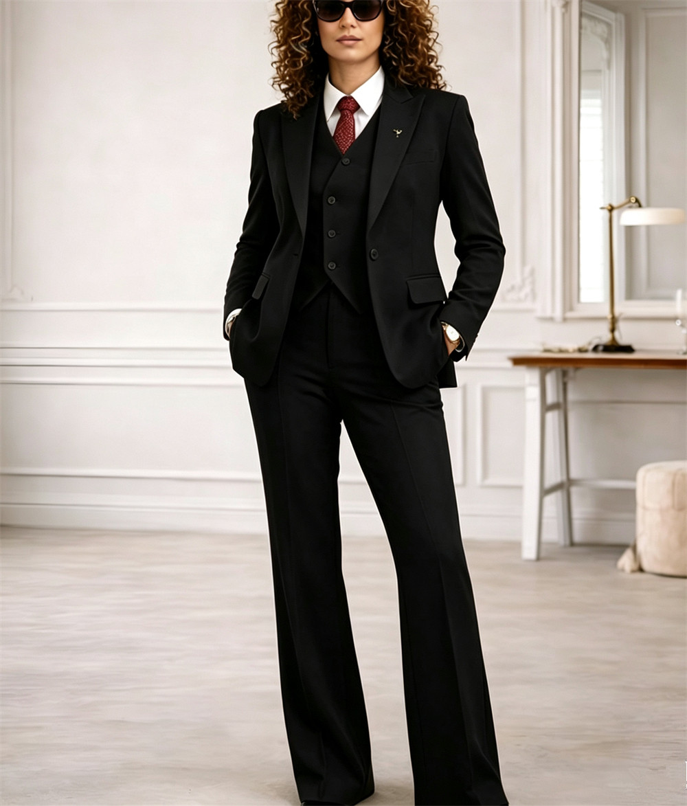 Rust Women's Suits 3 Pcs Vinta - Women Formal Wear Vest 评论和价格