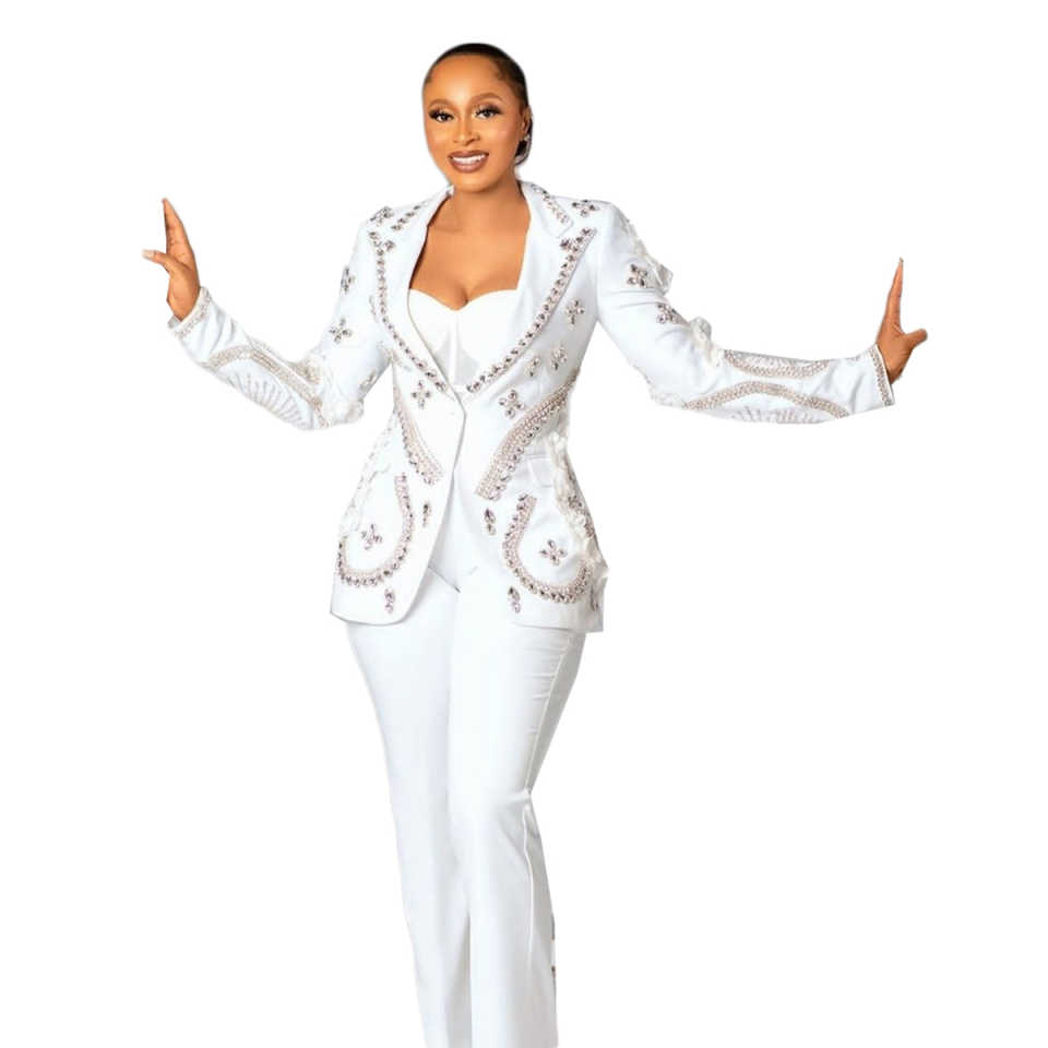 Luxury Women Pants Suits 2 Pcs - Women'S Formal Wear Plus Size 评论和价格