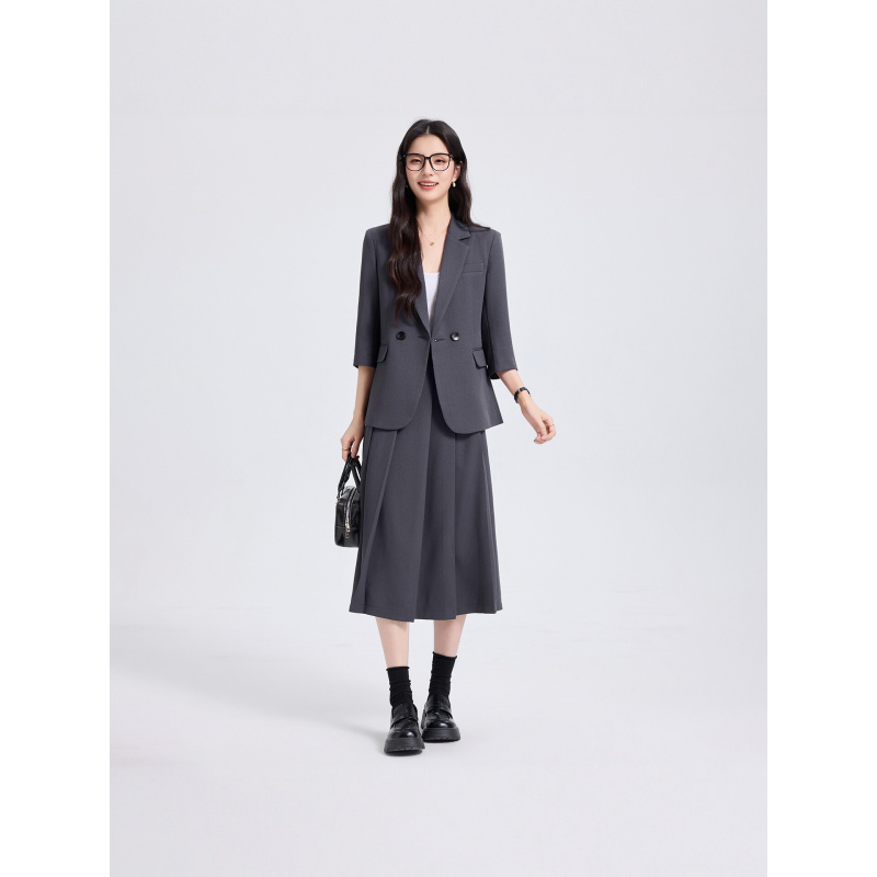 Navy Blue Women's Suit Set for - Women'S Formal Wear Pants Suit 评论和价格