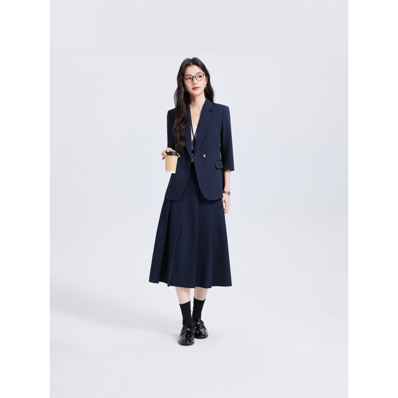 Navy Blue Women's Suit Set for - Women'S Formal Wear Pants Suit 评论和价格