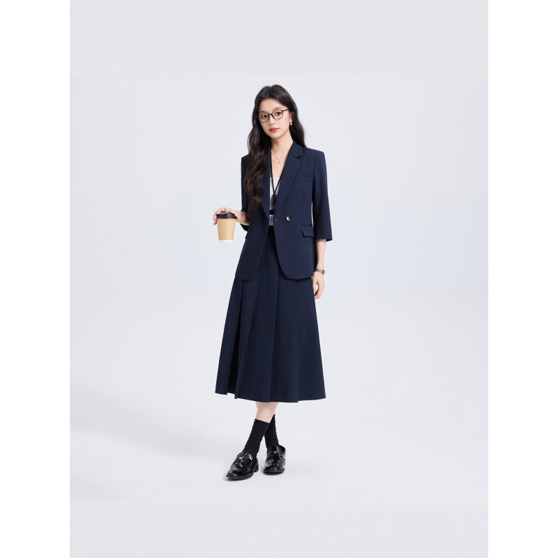 Navy Blue Women's Suit Set for - Women'S Formal Wear Pants Suit 评论和价格