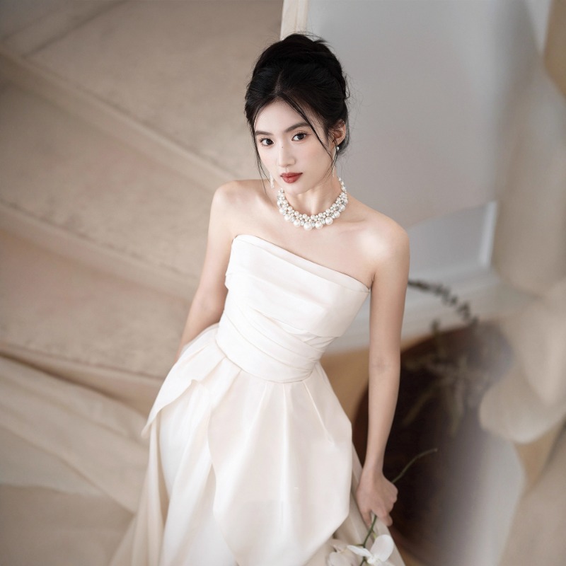French Strapless Bride Engagem - Women'S Formal Wear Wedding 评论和价格