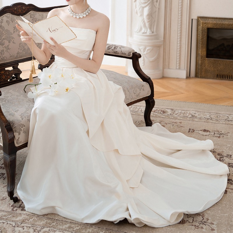 French Strapless Bride Engagem - Women'S Formal Wear Wedding 评论和价格