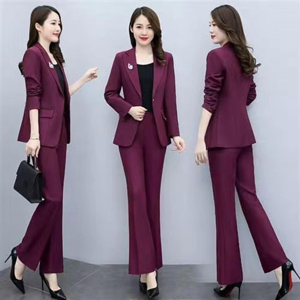 2 Pcs/Set Lady Formal Coat Pan - Women'S Formal Wear Pants Suit 评论和价格