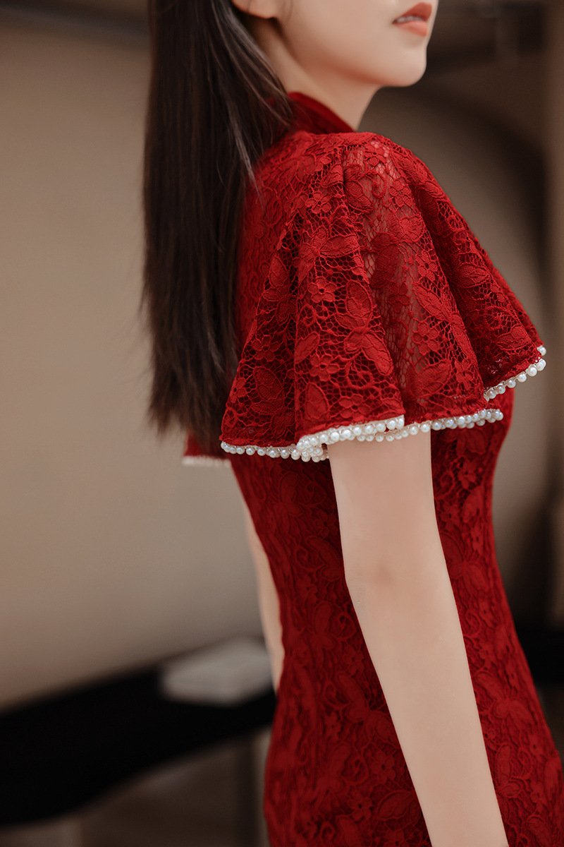 Red Cheongsam Chinese Women La - Women'S Formal Wear Wedding 评论和价格