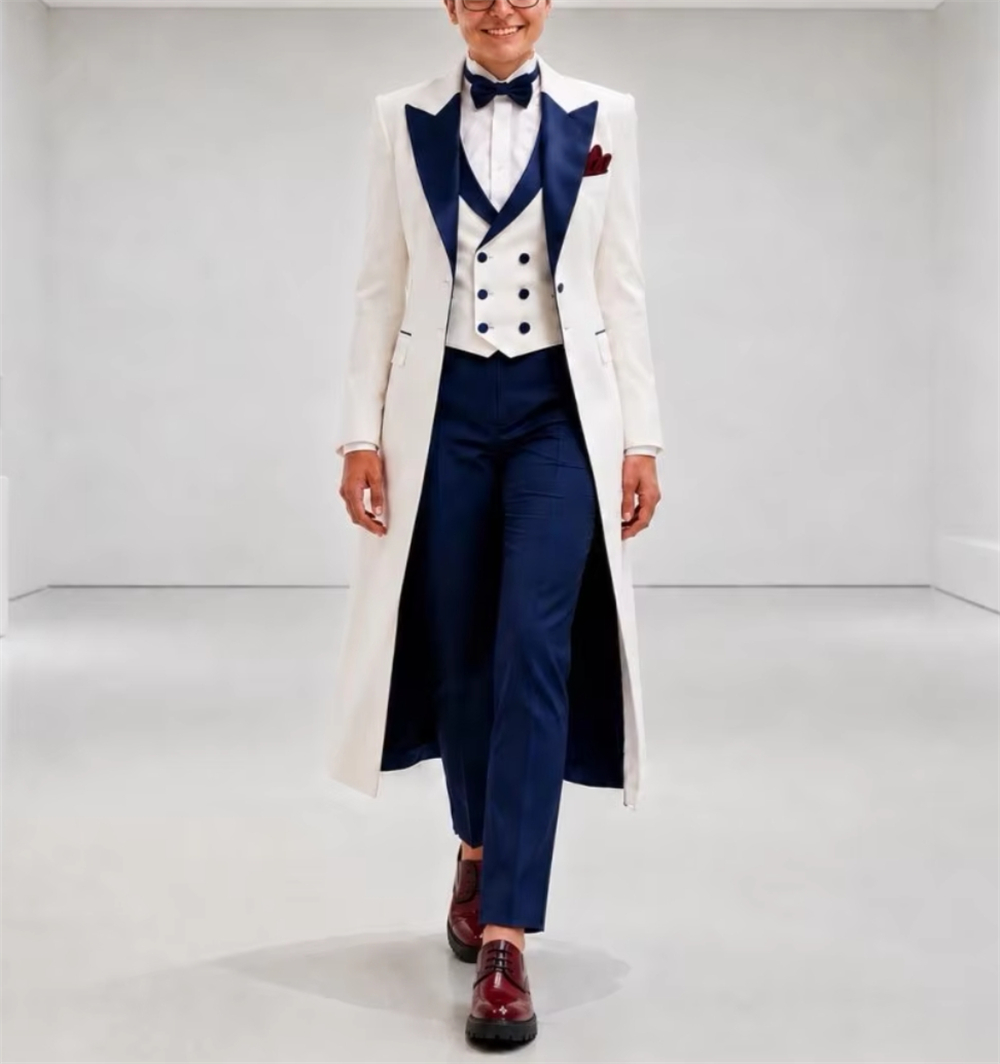 Navy Blue White Women's Jacket - Women'S Formal Wear Wedding 评论和价格