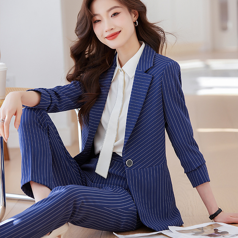Blue striped suit for women202 - Women'S Formal Wear Stores 评论和价格