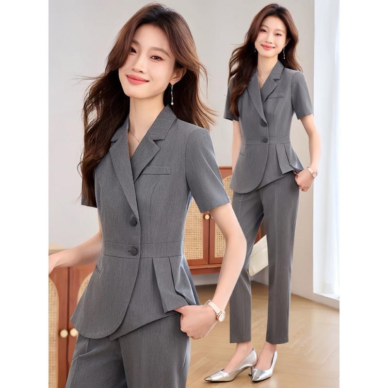 Navy blue women's thin profess - Women'S Formal Wear Pants Suit 评论和价格