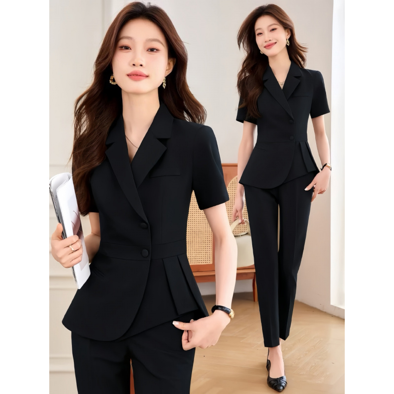 Navy blue women's thin profess - Women'S Formal Wear Pants Suit 评论和价格