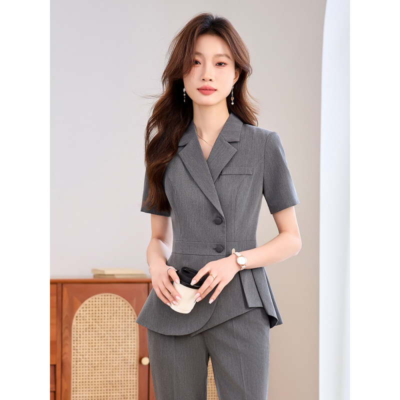 Navy blue women's thin profess - Women'S Formal Wear Pants Suit 评论和价格
